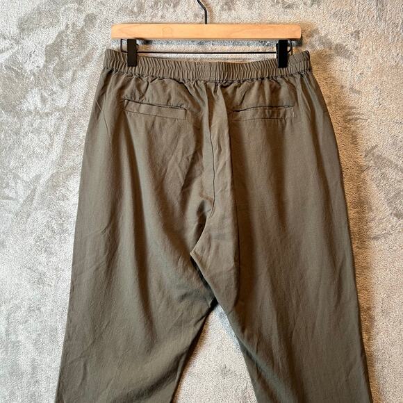 Marine Layer Allison Pants Tencel Size Medium Dusty Olive Dolphin Hem - Picture 4 of 7